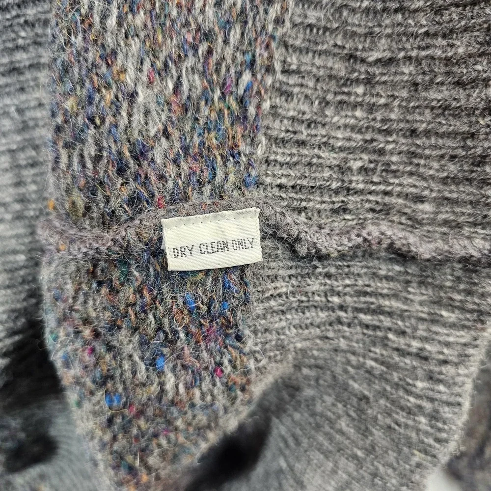 Vintage Christian Dior 100% Wool V-Neck Sweater Made In Hong Kong Size Large 80s